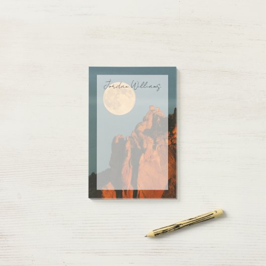 満月 | Basalt Cliffs Smith Rock州パーク ポストイット (デスク上)