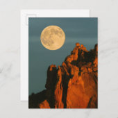 満月 | Basalt Cliffs Smith Rock州パーク ポストカード (正面/裏面)
