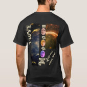 満月Tシャツコズミック男性へナイトスカイ Tシャツ (裏面)