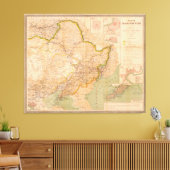 満洲地図中国（1901年） キャンバスプリント (インサイチュ (リビング))