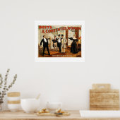 満足した女性ヴィンテージ劇場のポスター ポスター (キッチン)