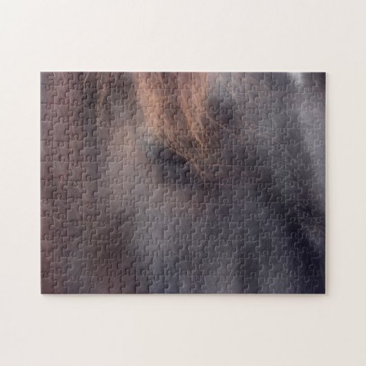 満足した馬の動物の目 ジグソーパズル (横)