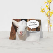 満足するヤギの挨拶状 カード (黄色い花)