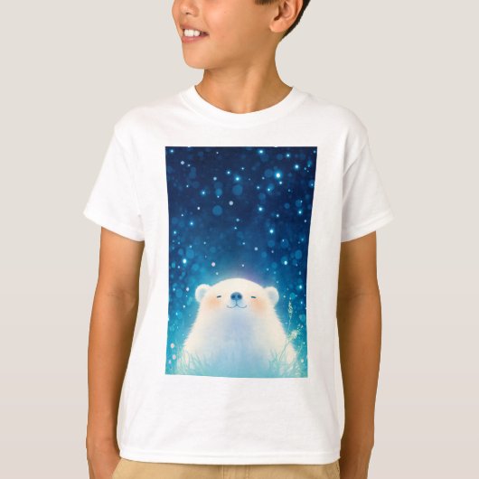 満足そうなホッキョクグマ Tシャツ (正面)