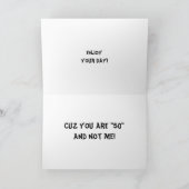 満足そうなヤギ「50誕生日」 カード (内部)