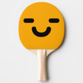 満足なスマイリーフェイスオレンジ卓球ラケット 卓球ラケット (正面)