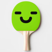 満足なスマイリーフェイスグリーン卓球ラケット 卓球ラケット (正面)