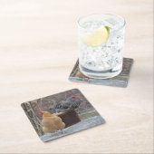 満足な鶏のパーティーコースター スクエアペーパーコースター (インサイチュ)