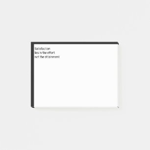 満足は達成されない努力にある ポストイット