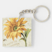 満開のヒマワリ キーホルダー (裏面)