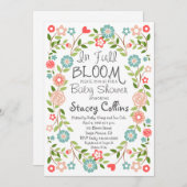 満開のベビーシャワー招待状 招待状 (正面/裏面)