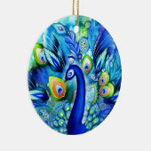 満開の孔雀 セラミックオーナメント (右)