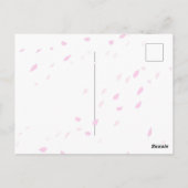 満開の桜が湖面に映る幻想的な世界＊春の便り ポストカード (裏面)