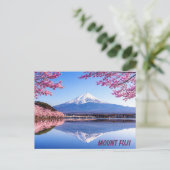 満開の桜に囲まれた富士山 ポストカード (スタンド正面)