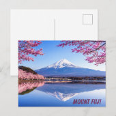 満開の桜に囲まれた富士山 ポストカード (正面/裏面)
