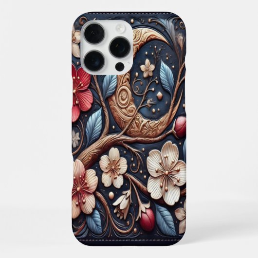 満開の桜の木の芸術作品 iPhoneケース (裏面)