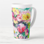 満開の花々 カフェラテマグ (右アングル)