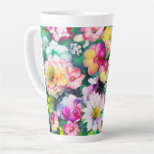 満開の花々 カフェラテマグ (左アングル)