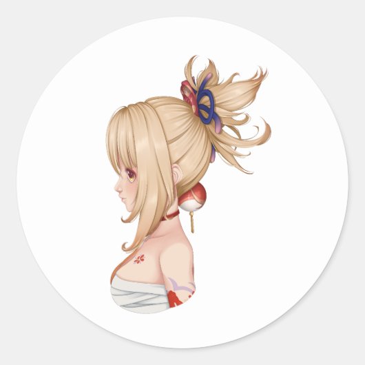 源信インパクト:宵宮ステッカー(ファンアート) ラウンドシール (正面)