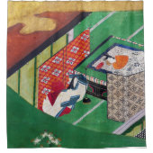 源氏物語の俵屋宗達 シャワーカーテン (正面)