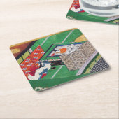 源氏物語の俵屋宗達 スクエアペーパーコースター (アングル)