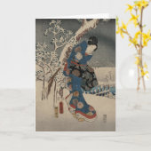 源氏物語より カード (黄色い花)