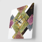 源氏磁器プレート スクエア壁時計 (傾斜)