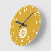 源氏車 ラウンド壁時計 (傾斜)