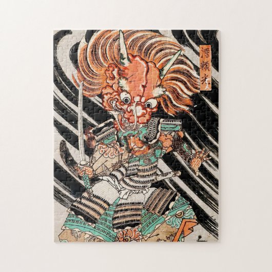 源頼光宇田川の英雄サムライオニ鬼 ジグソーパズル (縦)