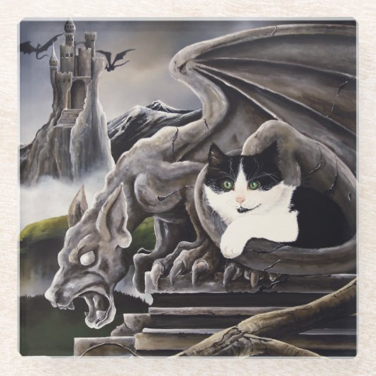 準ガルゴイル ガラスコースター (正面)