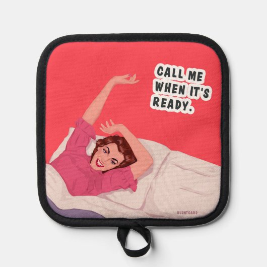 準備ができたら電話して！ 鍋敷き (正面)