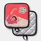 準備ができたら電話して！ 鍋敷き (正面/裏面)