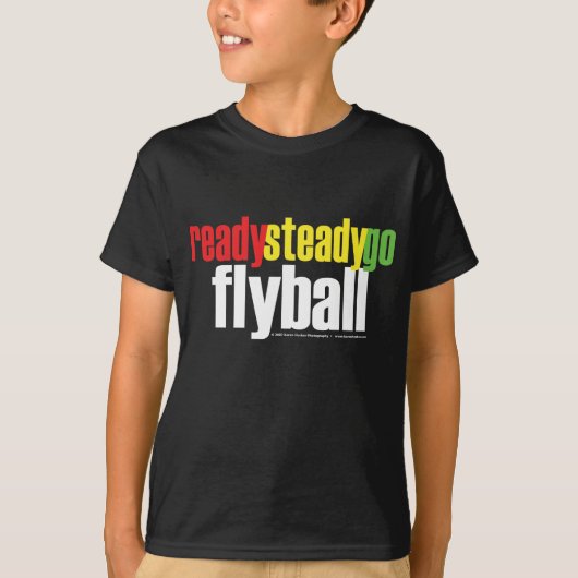 準備ができた安定したFlyball行きます Tシャツ (正面)