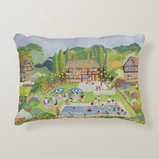 準備ができた茶 アクセントクッション (正面)