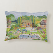 準備ができた茶 アクセントクッション (裏面)