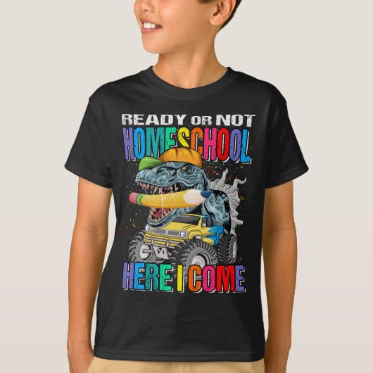準備ができているか否か私はモンスタ来ートラック Tシャツ (正面)