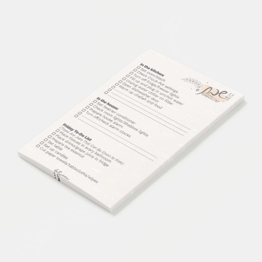 準備ができてがあり、穏やかがあって下さい: Shabbosのあなたのチェックリスト ポストイット (アングル)