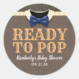 準備ができてポップ・アートのおもしろい秋赤ちゃんシャワー好意 ラウンドシール