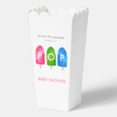 準備ができてポップ・アートのカラフルポプシクル赤ちゃんシャワー フェイバーボックス (裏面)