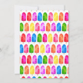 準備ができてポップ・アートのカラフルポプシクル赤ちゃんシャワー 招待状 (裏面)