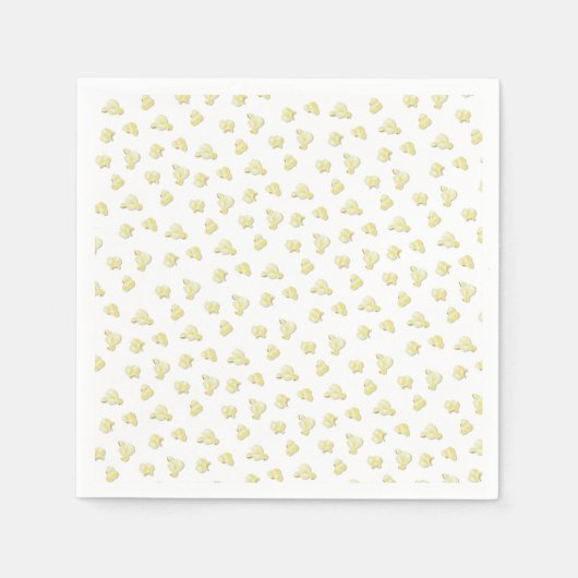 準備ができてポップ・アートのカーニバルサーカスポップコーン映画パーティー スタンダードカクテルナプキン (正面)