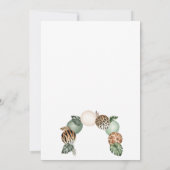 準備ができてポップ・アートのサファリ動物ベビーシャワー招待状 招待状 (裏面)