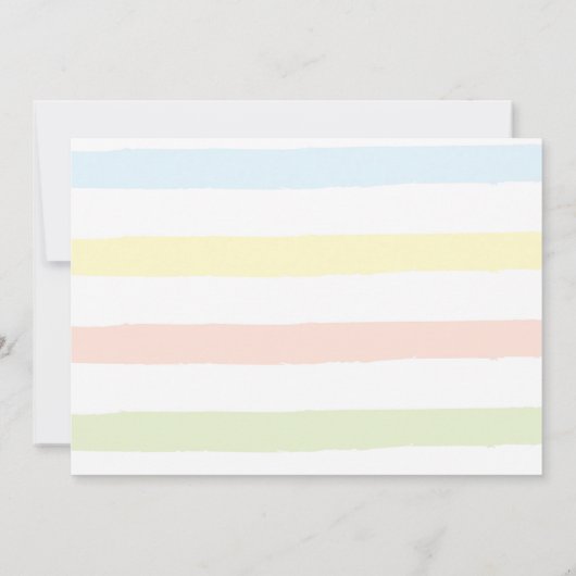 準備ができてポップ・アートのポプシクル夏の赤ちゃんシャワー 招待状 (裏面)