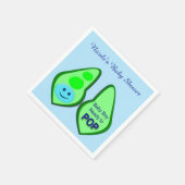 準備ができてポップ・アートの男の赤ちゃんブルーピーベイビーシャワーカスタム スタンダードカクテルナプキン (角)