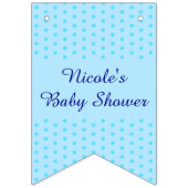 準備ができてポップ・アートの男の赤ちゃんブルーピーベイビーシャワーカスタム バンティングフラッグ (第2の旗)