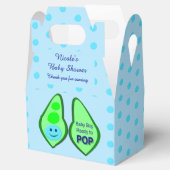 準備ができてポップ・アートの男の赤ちゃんブルーピーベイビーシャワーカスタム フェイバーボックス (オープン)