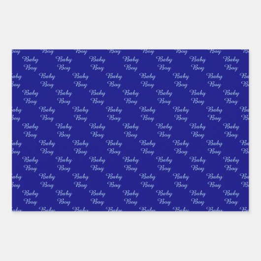 準備ができてポップ・アートの男の赤ちゃんブルーピーベイビーシャワーカスタム ラッピングペーパーシート (正面2)