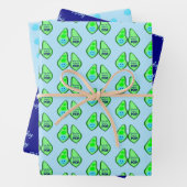 準備ができてポップ・アートの男の赤ちゃんブルーピーベイビーシャワーカスタム ラッピングペーパーシート (インサイチュ)