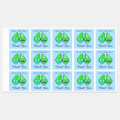 準備ができてポップ・アートの男の赤ちゃんブルーピーベイビーシャワーカスタム ラベル (シート)