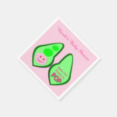 準備ができてポップ・アートの赤ちゃん女の子ピンクピー赤ちゃんシャワーカスタム スタンダードカクテルナプキン (角)